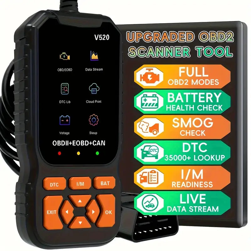 Tester Diagnoză Auto OBD2 V520 – Scanner Auto Plug & Play