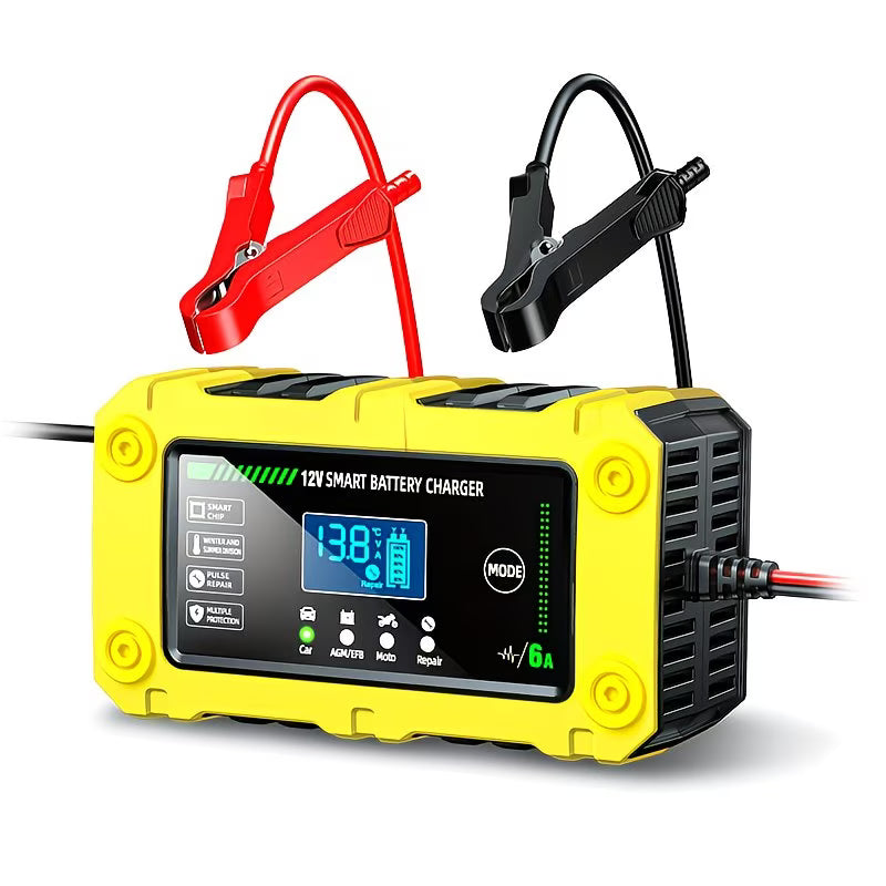 Redresor Inteligent Baterie Auto 12V cu Display LED și Funcție Recondiționare