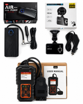 Pachet Premium Auto 3 in 1 – Tester Diagnoză OBD2 + Compresor Portabil + Cameră DVR Full HD