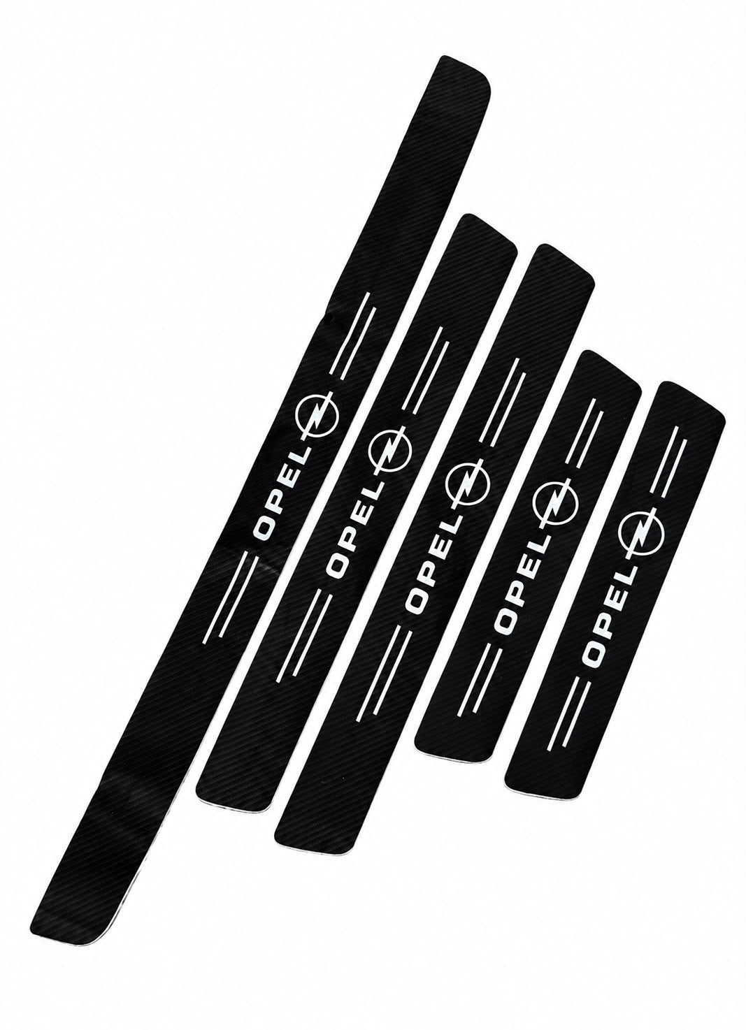 Protectie praguri Opel Set 5 piese Ornamente praguri aspect Carbon Opel + Portbagaj