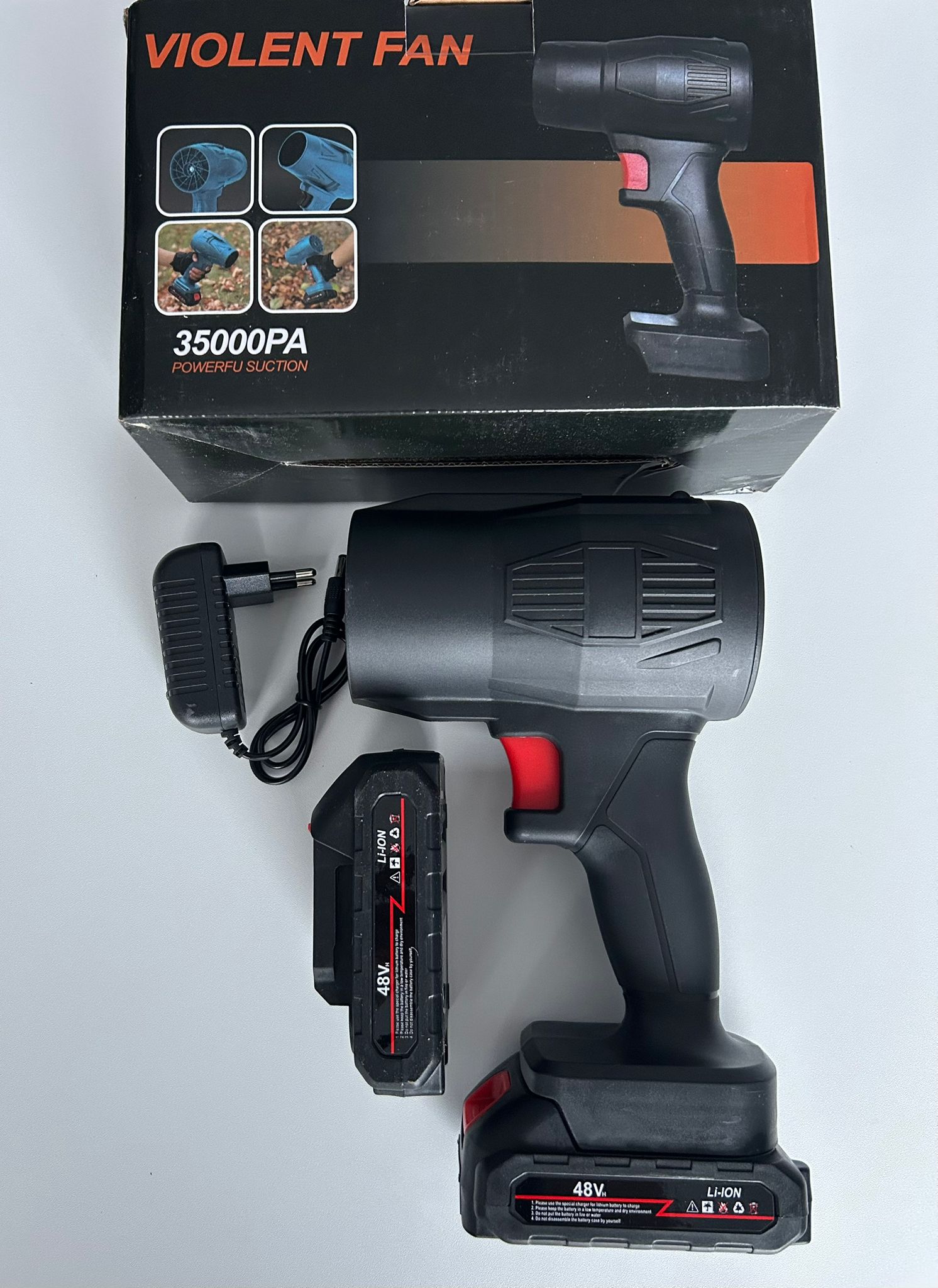 Suflantă Portabilă cu Acumulator 48V – Blower Electric 35000Pa