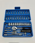 Set Chei Tubulare 46 Piese cu Clichet și Accesorii