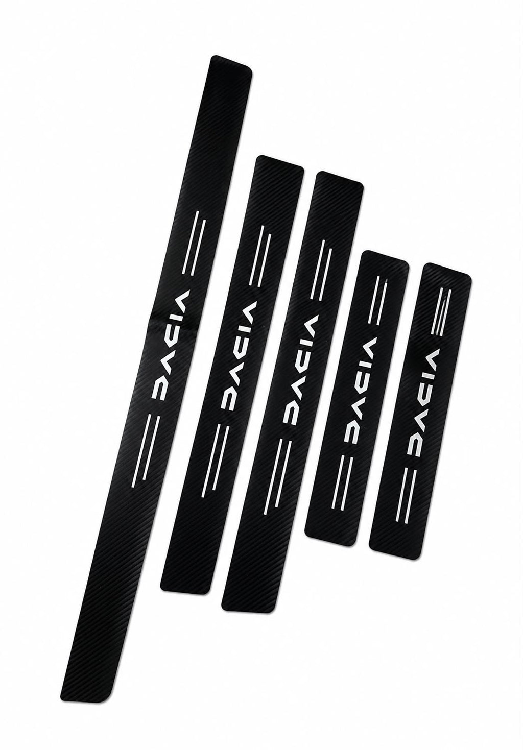 Protectie praguri Dacia Set 5 piese Ornamente praguri aspect Carbon Dacia + Prag Portbagaj