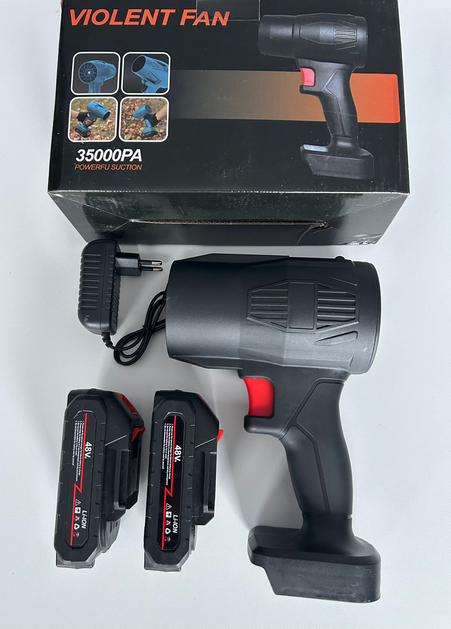 Suflantă Portabilă cu Acumulator 48V – Blower Electric 35000Pa