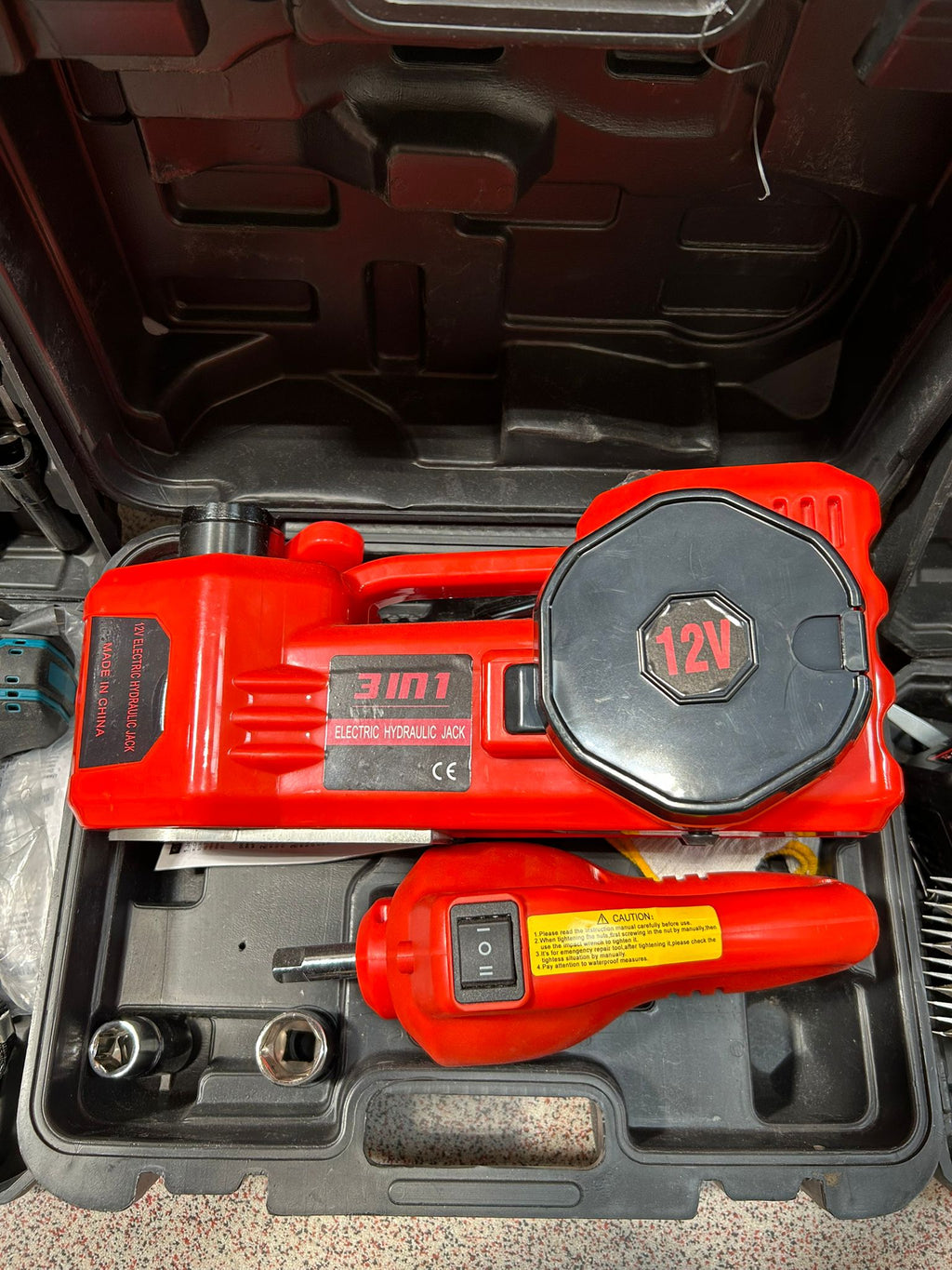 Cric Electric Hidraulic 5 Tone cu Compresor și Cheie Electrica
