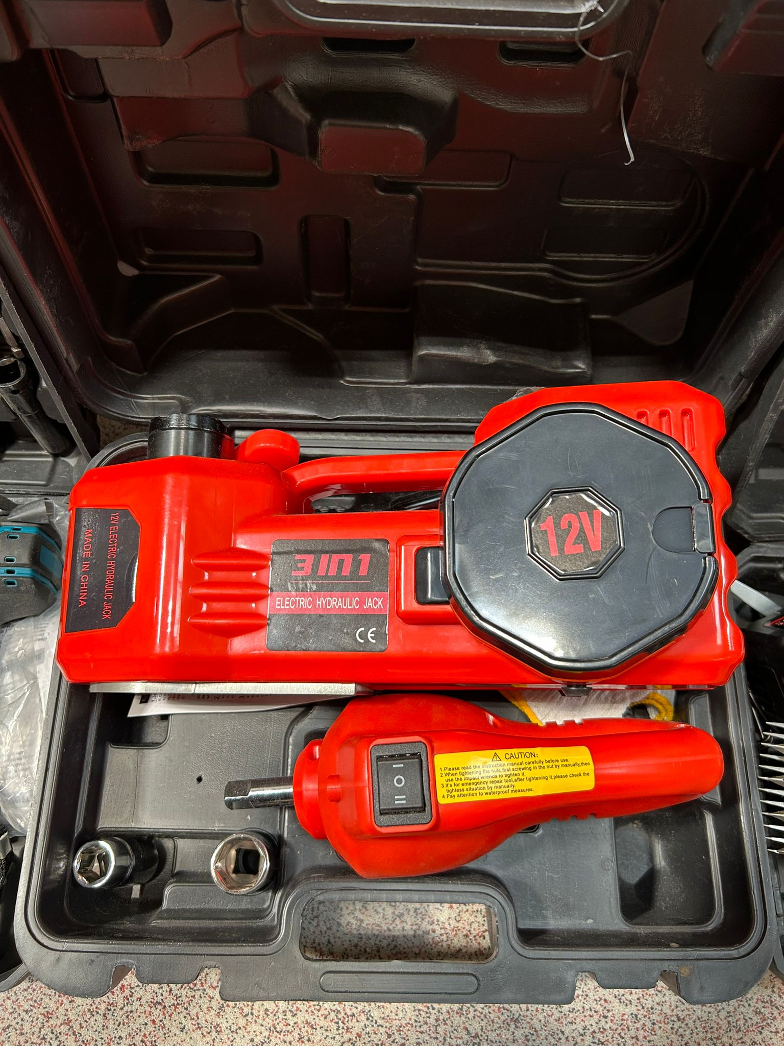 Cric Electric Hidraulic 5 Tone cu Compresor și Cheie Electrica
