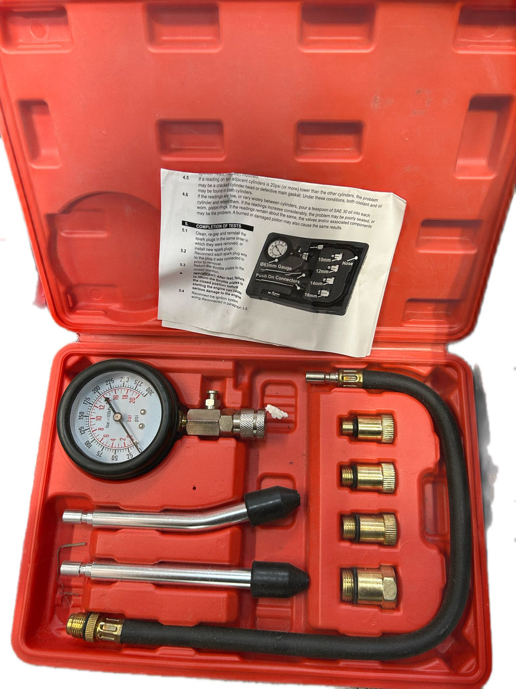 Tester Compresie Motor Benzina & Diesel