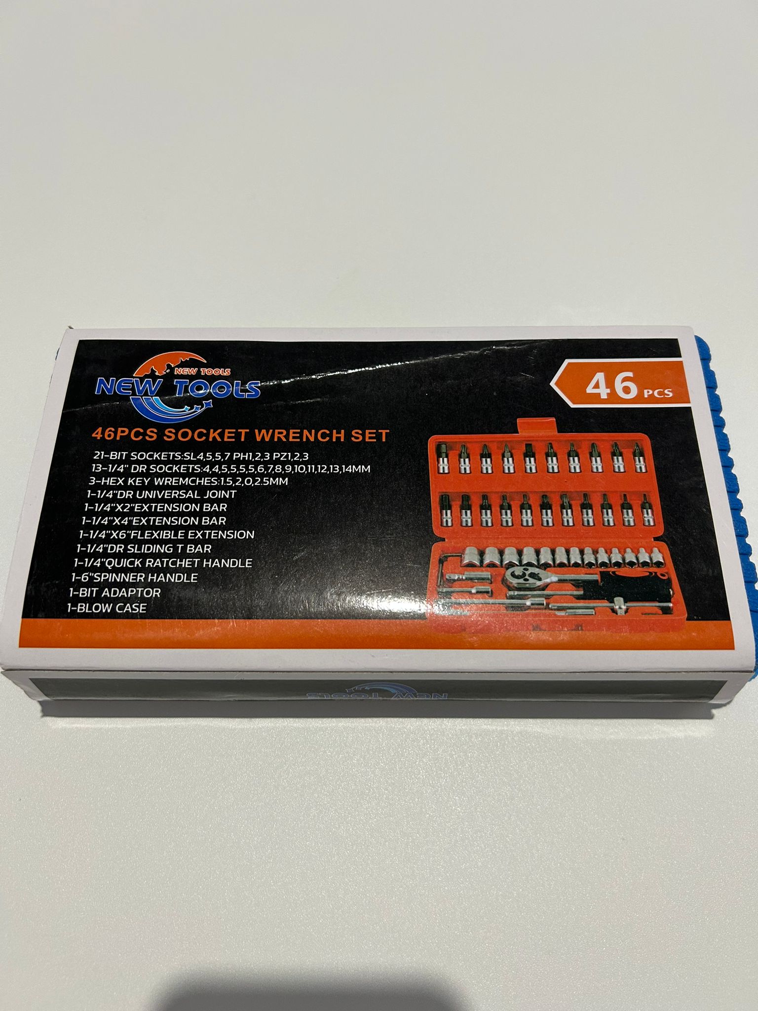 Set Chei Tubulare 46 Piese cu Clichet și Accesorii