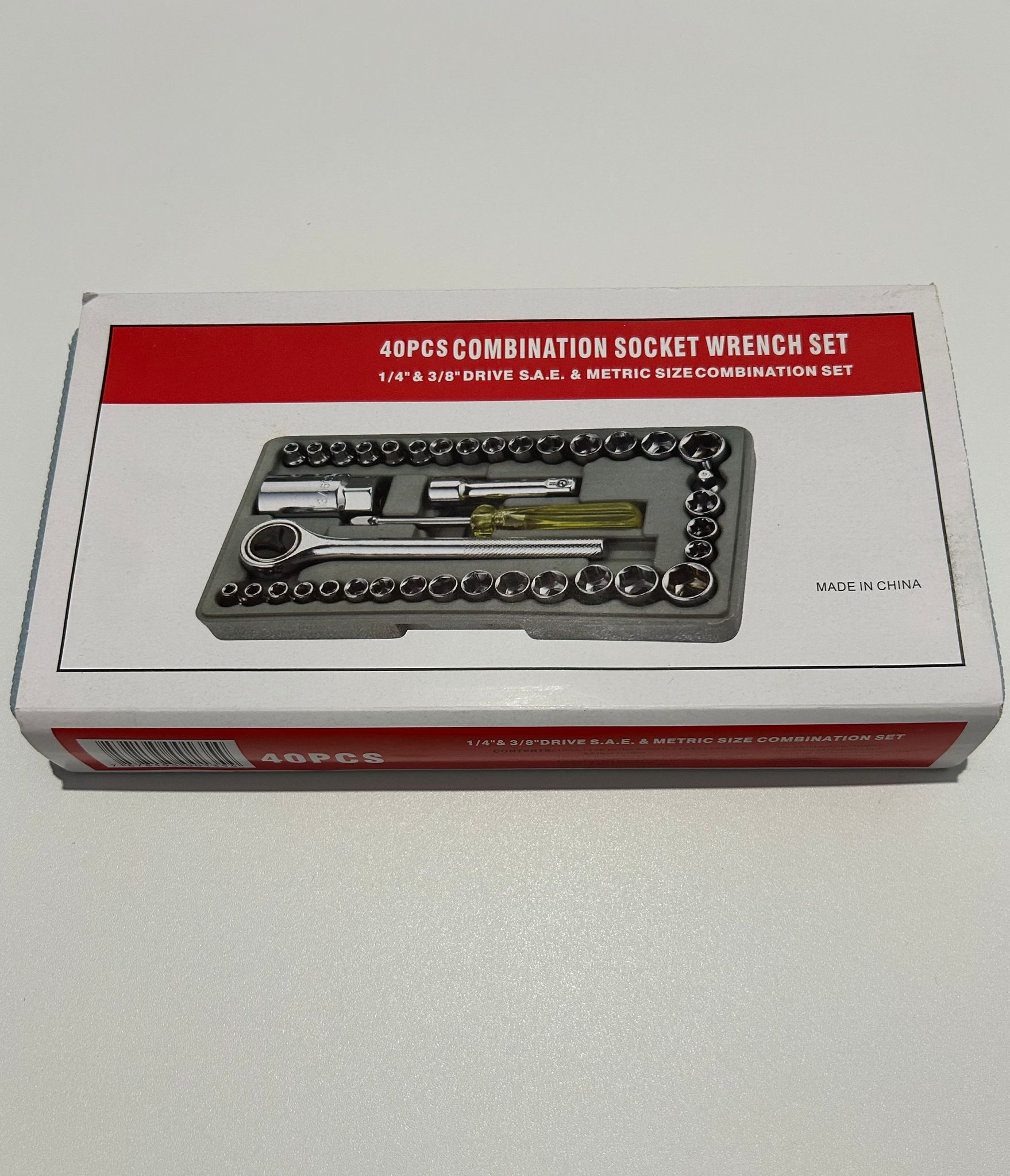 Set Chei Tubulare 40 Piese cu Clichet și Accesorii