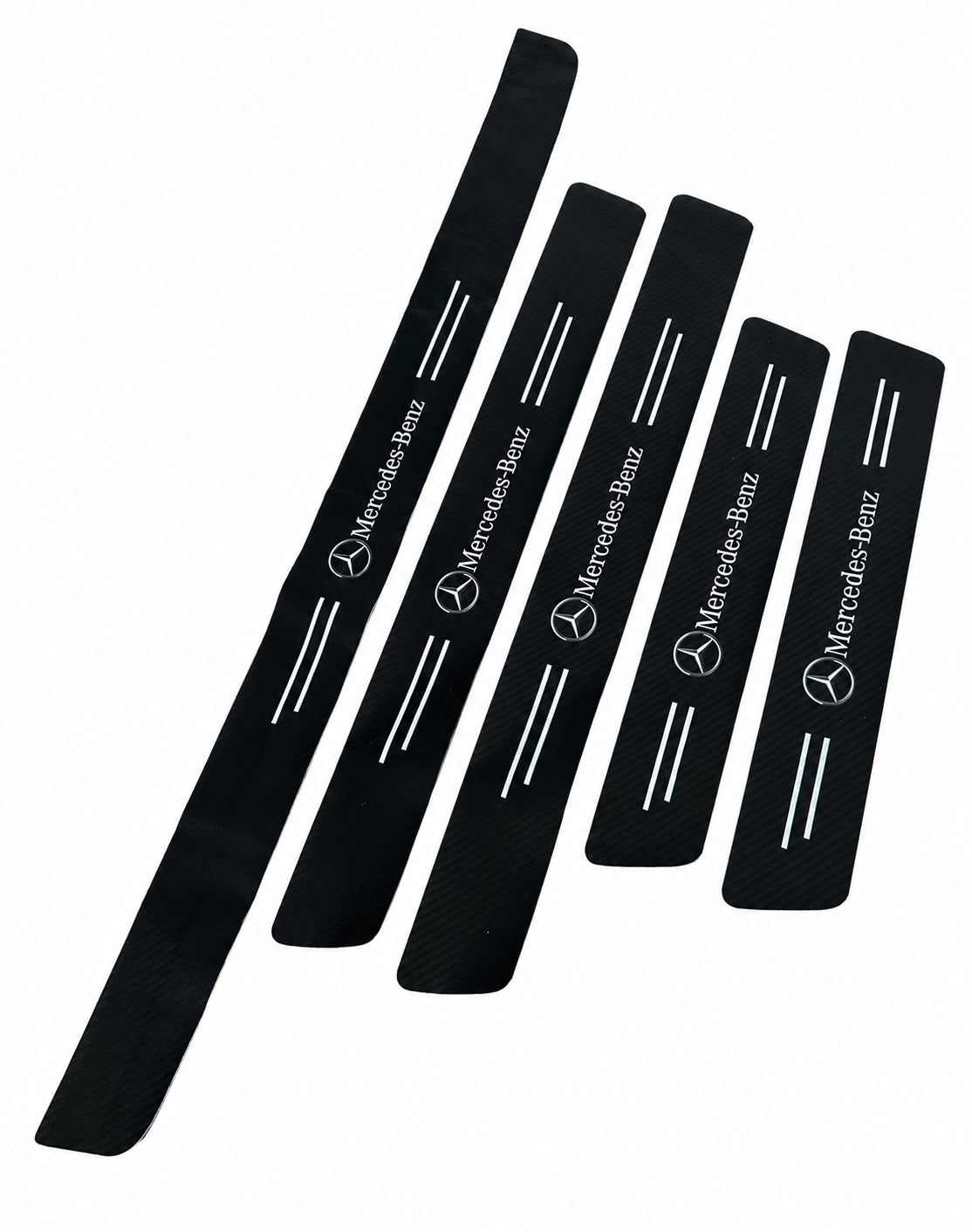 Set 5 Protecții Praguri aspect Carbon Premium + Prag Portbagaj TRANSPORT INCLUS