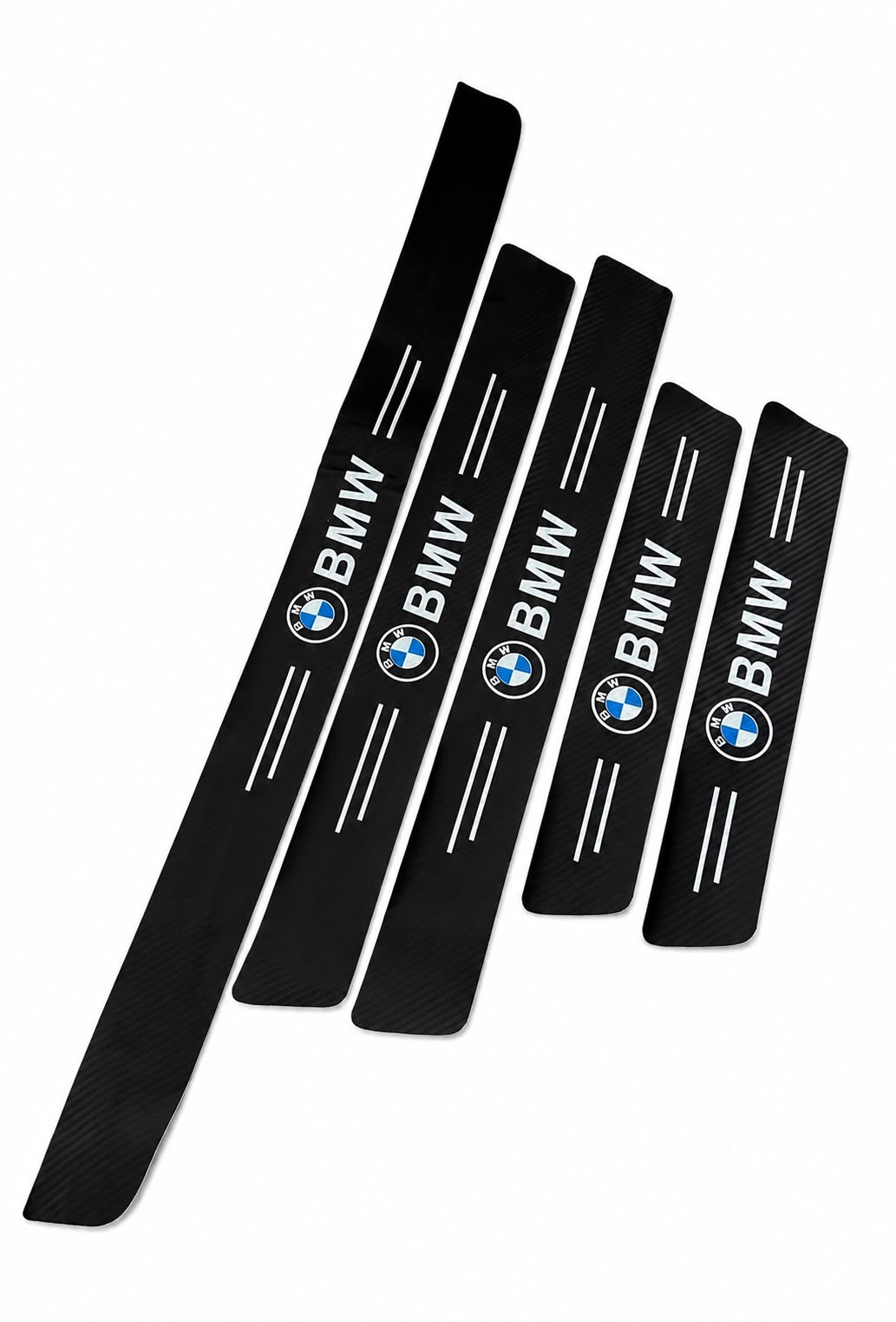 Set 5 Protecții Praguri aspect Carbon Premium + Prag Portbagaj TRANSPORT INCLUS