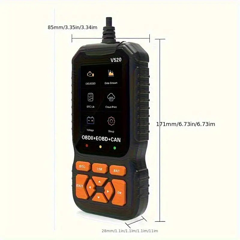 Tester Diagnoză Auto OBD2 V520 – Scanner Auto Plug & Play